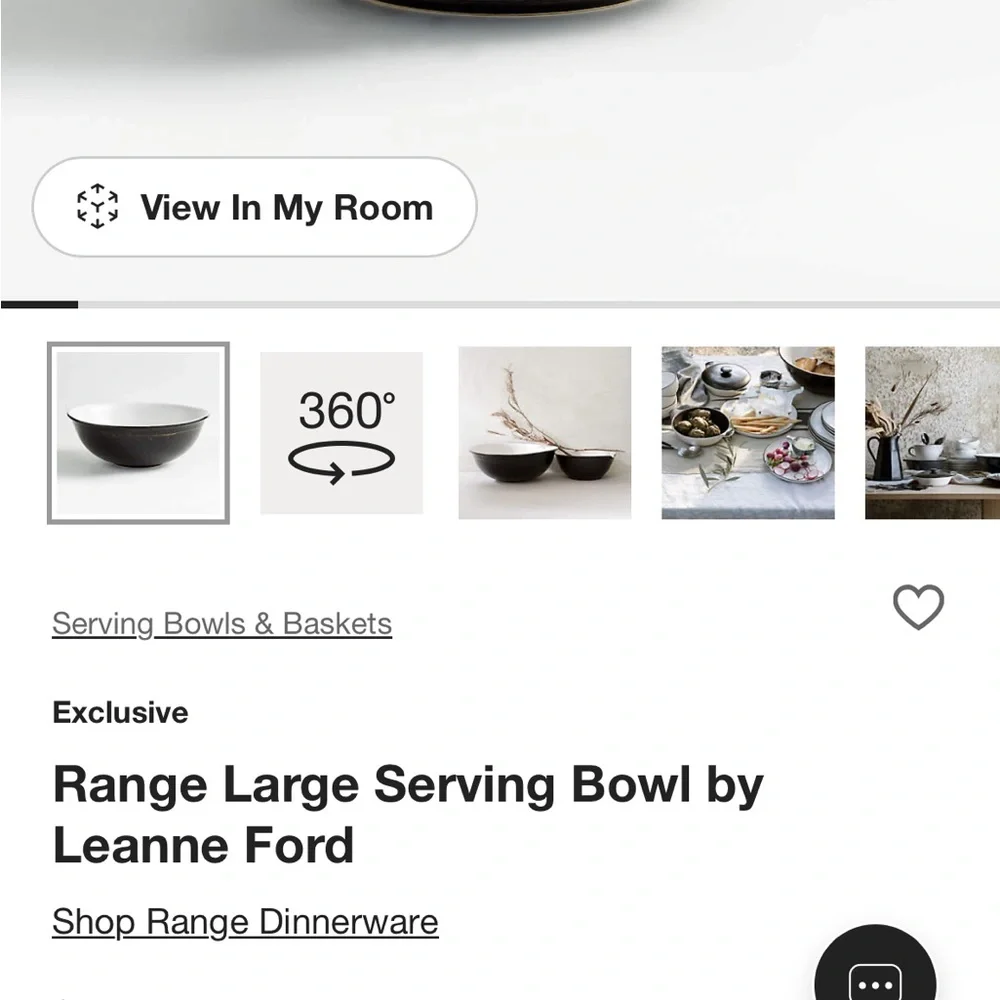 Crate&Barrel Beige Ceramic Bowl